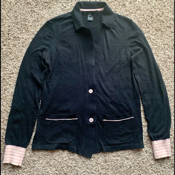 MARC BY MARC JACOBS 56%Silk 3% Cashmere Black OpenCardigan Long Sleeve Bottoms S - Picture 2 of 10